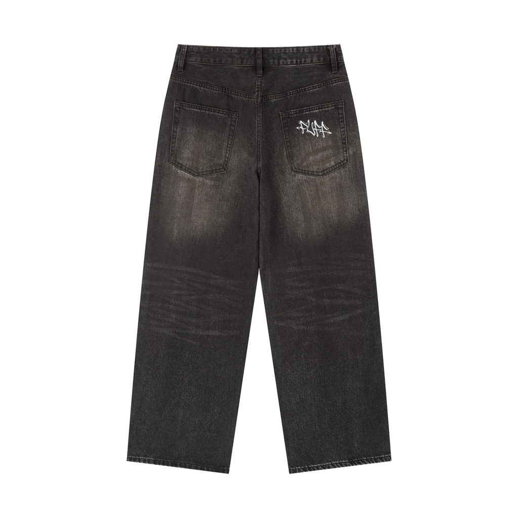 Puff motos Vintage Wash Heavyweight Denim Jeans