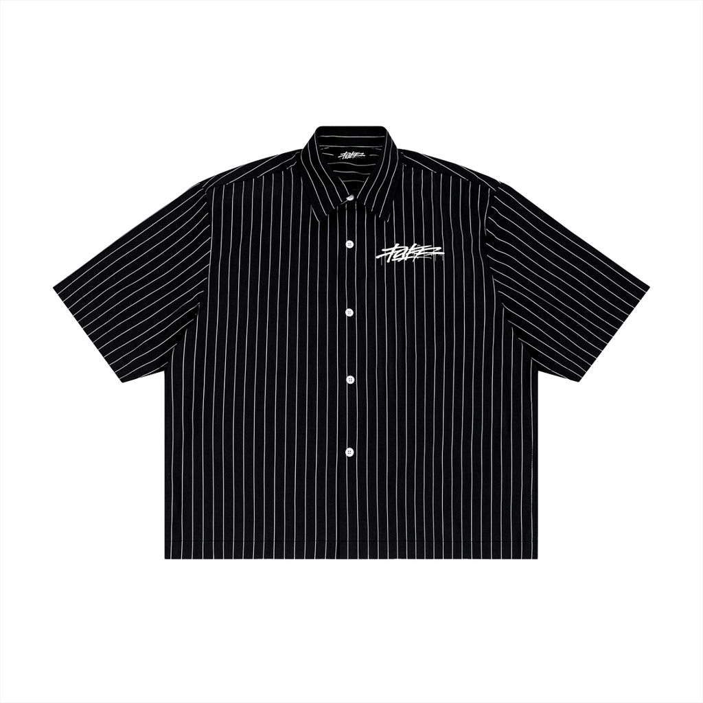 Limited edition puff moto button up dress shirt graffiti edition