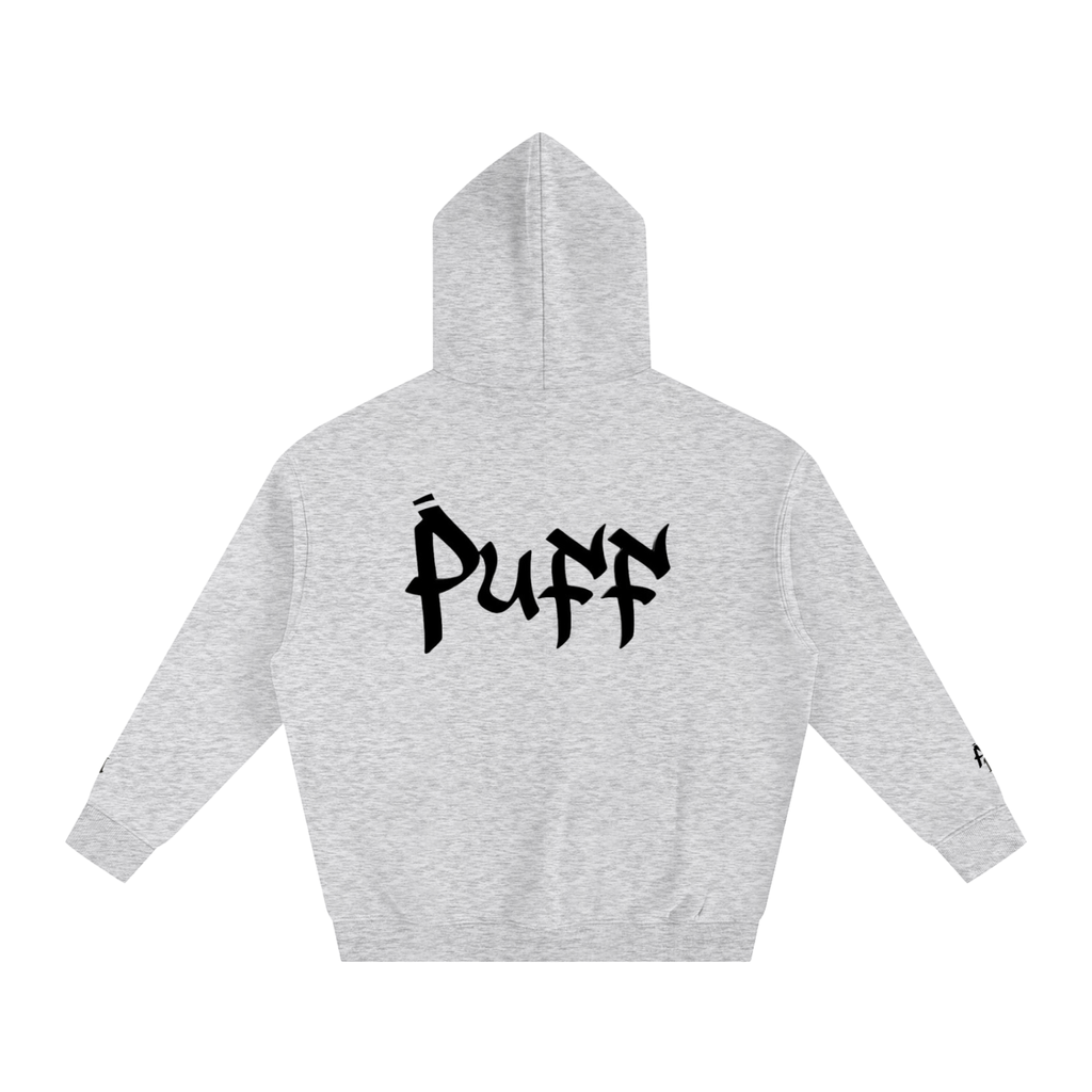 Oversize Fleeced puff moto hoodie