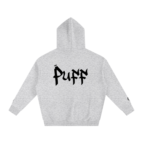 Oversize Fleeced puff moto hoodie